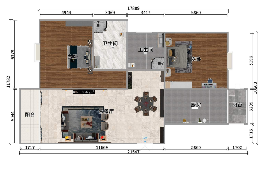 龙洲馨苑 2室2厅1卫 68.0万 龙洲馨苑 2室2厅1卫 68.0万户型图