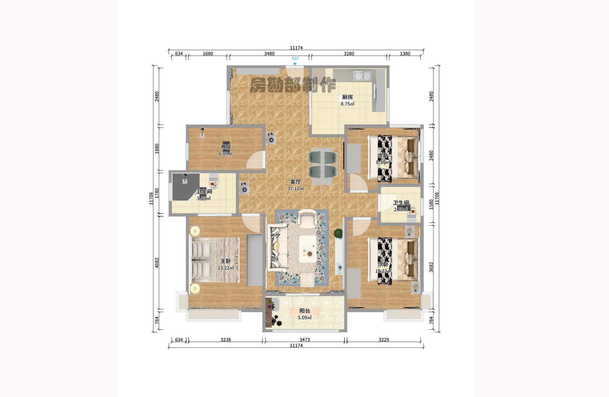 银港水晶城 4室2厅2卫 2800.0元/月 银港水晶城 4室2厅2卫 2800.0元/月户型图