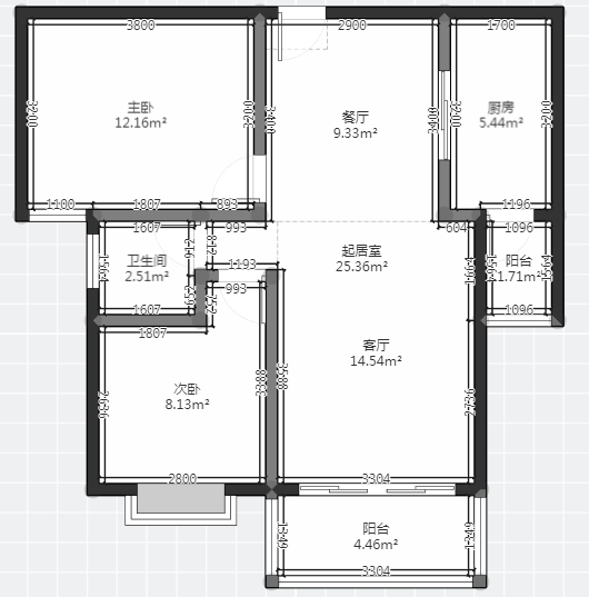 迎丰新苑  2室2厅1卫   33.80万户型图