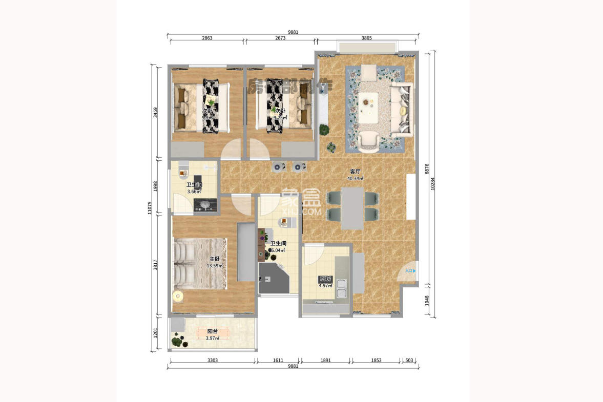 湘樟园小区(湘樟家园)  3室2厅1卫    2000.0元/月 湘樟园小区(湘樟家园)  3室2厅1卫    2000.0元/月户型图