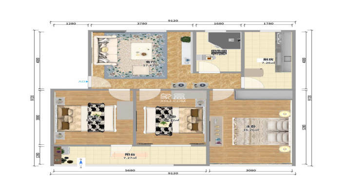 马王堆疗养院单位房 马王堆疗养院单位房室内图2
