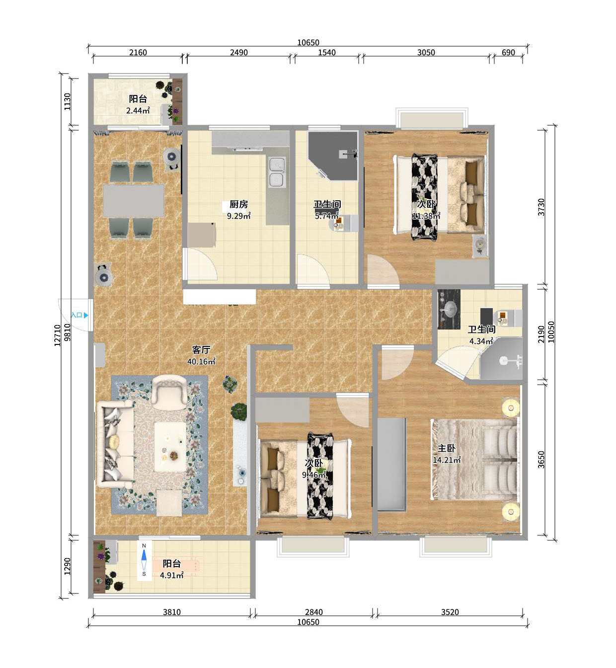 理工大学职工单位房青年汇 理工大学职工单位房青年汇室内图2