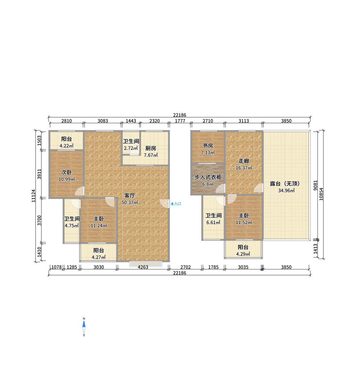 融城花苑 3室2厅2卫 1800.0元/月 融城花苑 3室2厅2卫 1800.0元/月户型图
