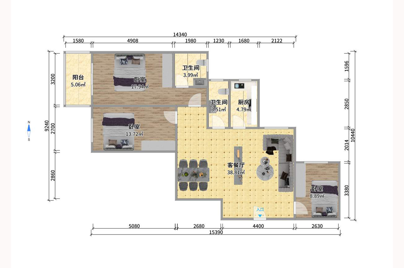 王府井公寓(福源公寓) 王府井公寓(福源公寓)室内图2