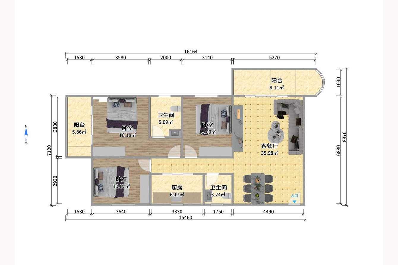 王府井公寓(福源公寓) 王府井公寓(福源公寓)室内图2