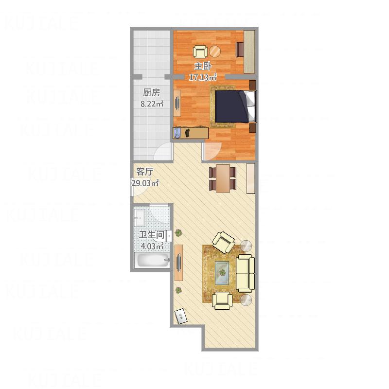 隆升广场 1室1厅1卫 37.5万 隆升广场 1室1厅1卫 37.5万户型图