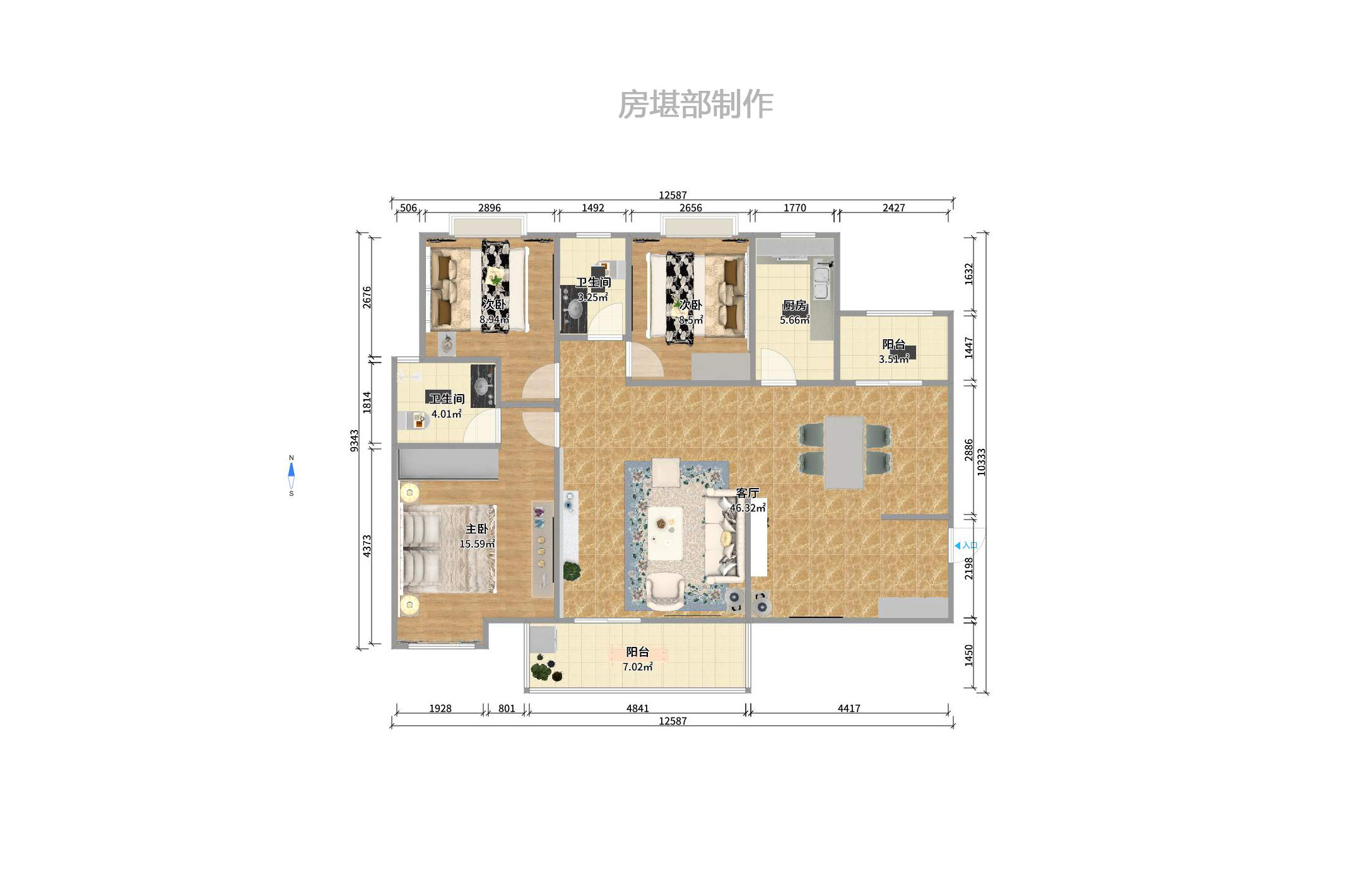 麓谷公馆(涉外国际公馆)  3室2厅2卫    3000.0元/月 麓谷公馆(涉外国际公馆)  3室2厅2卫    3000.0元/月户型图
