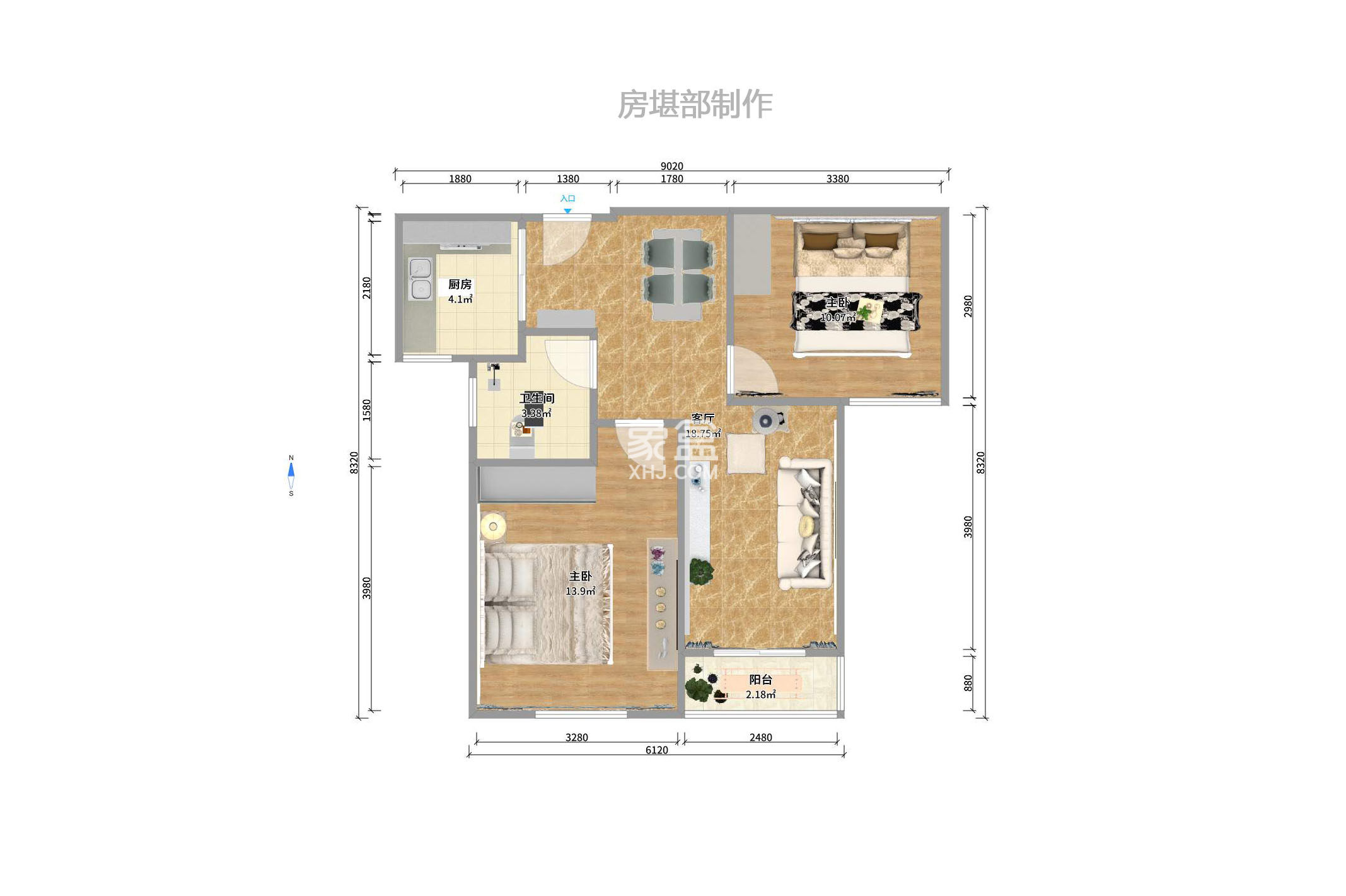 复地崑玉国际一期  2室2厅1卫    148.0万