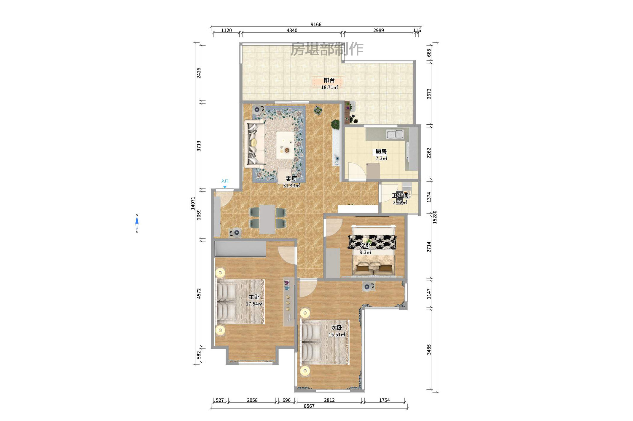 中江锦城 7室0厅0卫 5200.0元/月 中江锦城 7室0厅0卫 5200.0元/月户型图