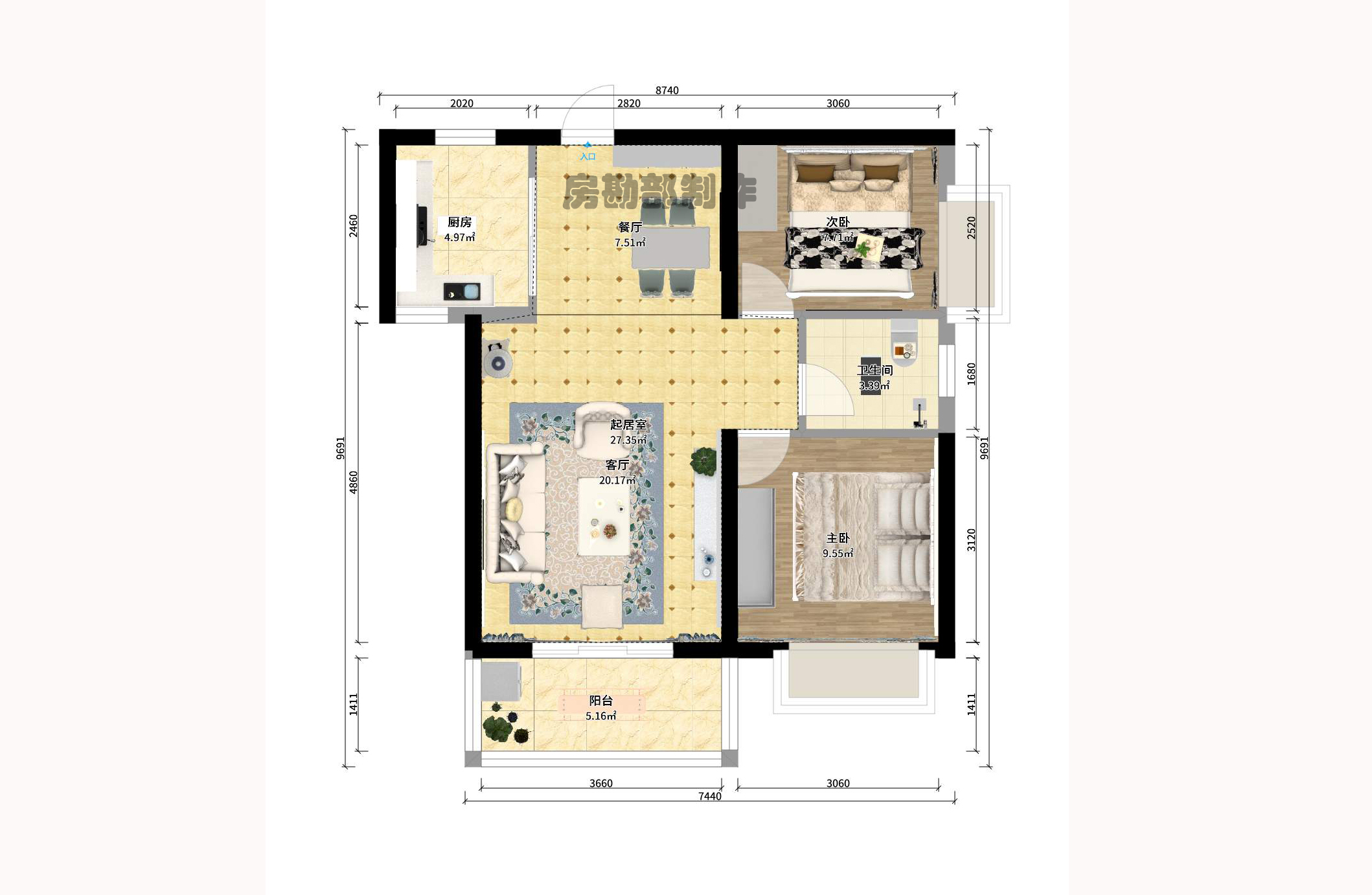 昌和商业中心/昌和国际  2室2厅1卫    1500.0元/月 昌和商业中心/昌和国际  2室2厅1卫    1500.0元/月户型图