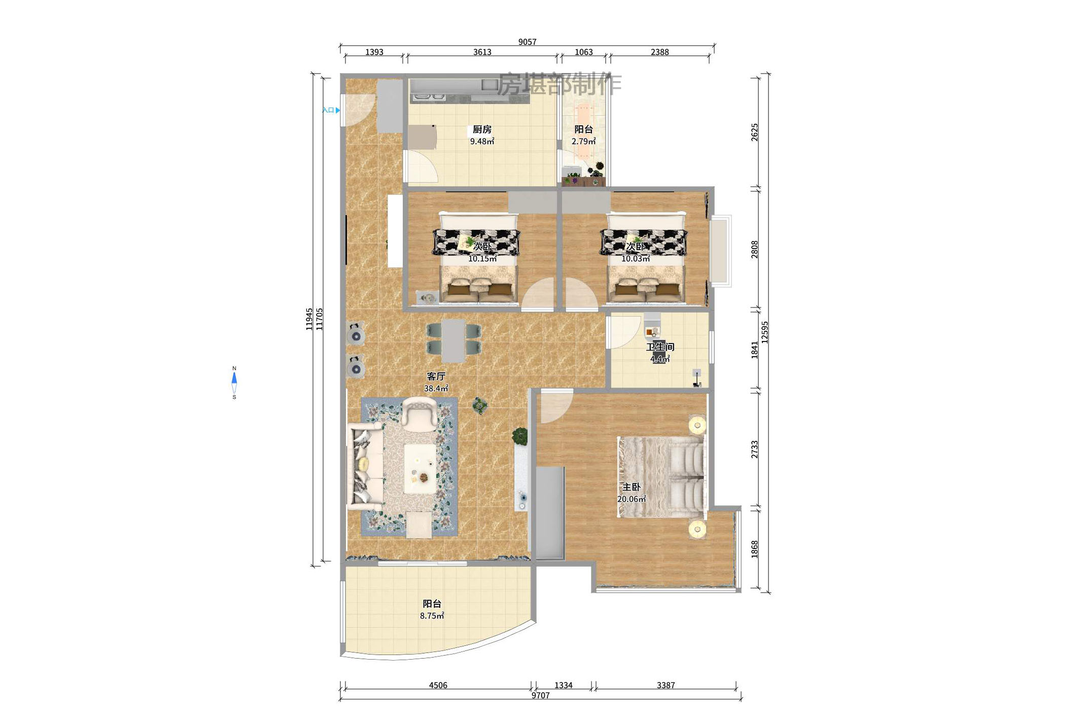 中建桂苑 2室2厅1卫 1700.0元/月 中建桂苑 2室2厅1卫 1700.0元/月户型图