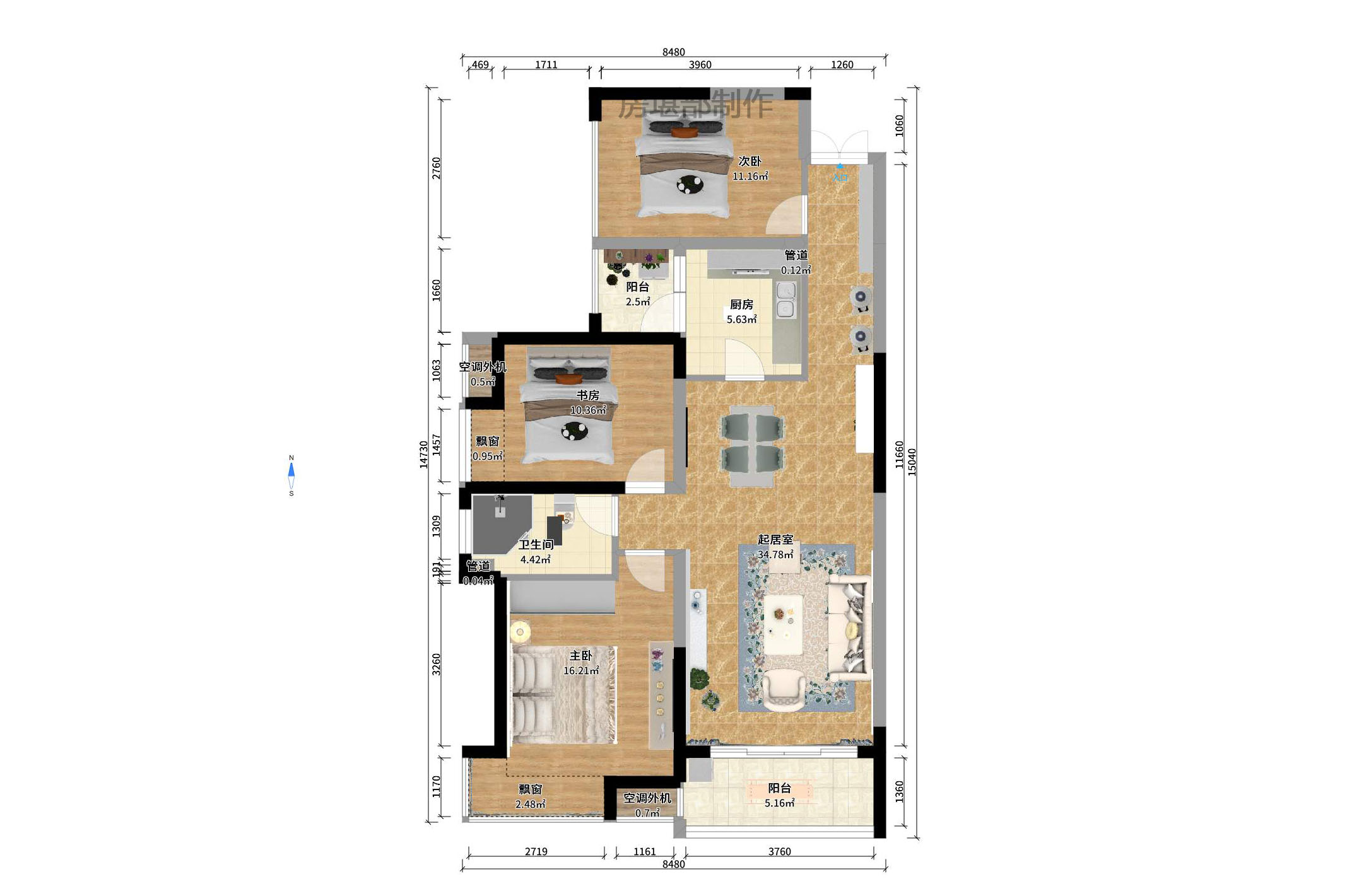 融科东南海  3室2厅1卫    2500.0元/月 融科东南海  3室2厅1卫    2500.0元/月户型图
