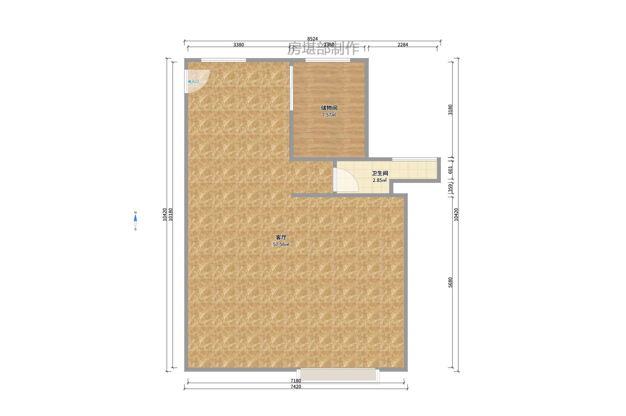 金烨融府 3室1厅1卫 3500.0元/月 金烨融府 3室1厅1卫 3500.0元/月户型图