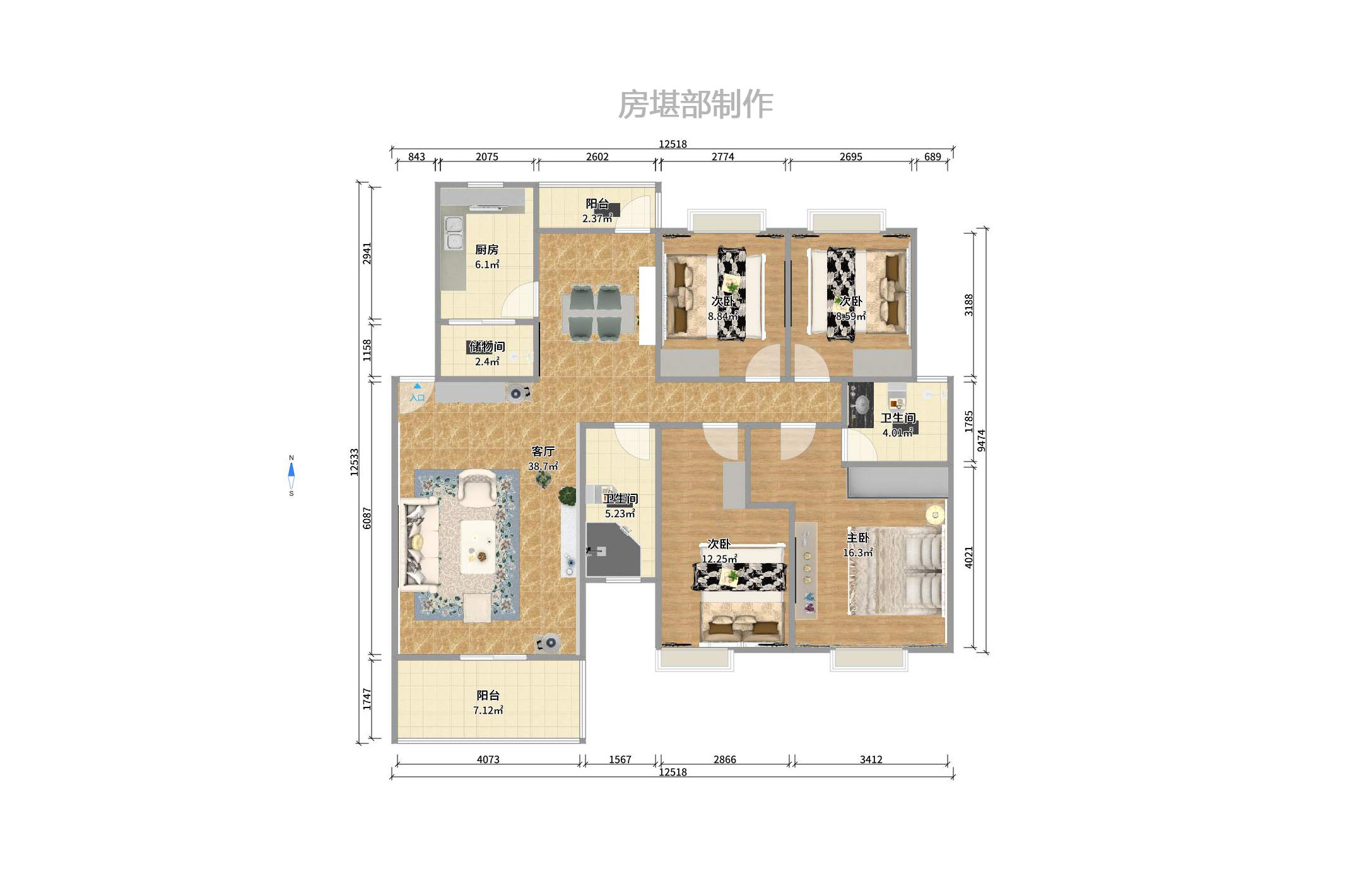 八方小區(qū)A區(qū)室內(nèi)圖2