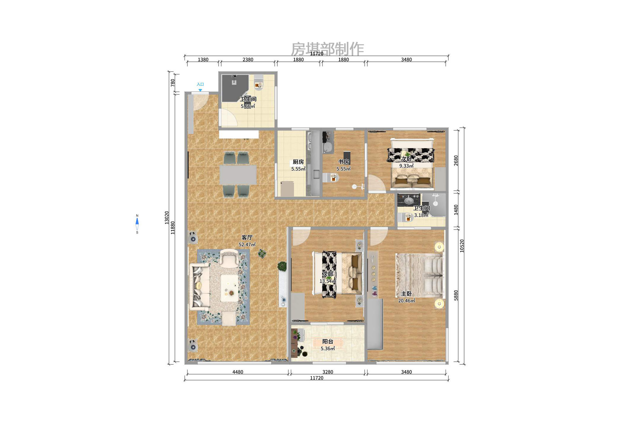 金泉公寓 5室2厅2卫 2300.0元/月 金泉公寓 5室2厅2卫 2300.0元/月户型图