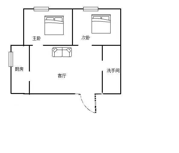 华茂商厦  3室2厅1卫   2800.00元/月户型图