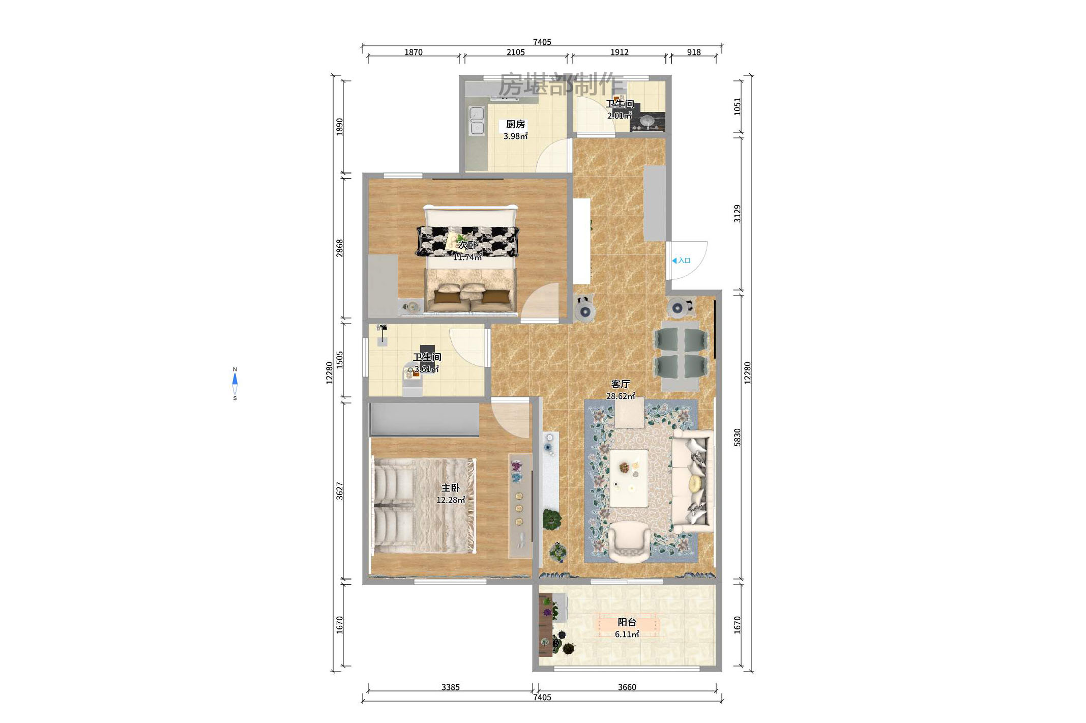 广厦新村  3室2厅2卫    2400.0元/月 广厦新村  3室2厅2卫    2400.0元/月户型图