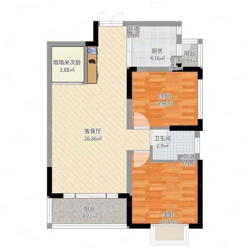 政华嘉园  2室2厅1卫    1400.0元/月 政华嘉园  2室2厅1卫    1400.0元/月户型图