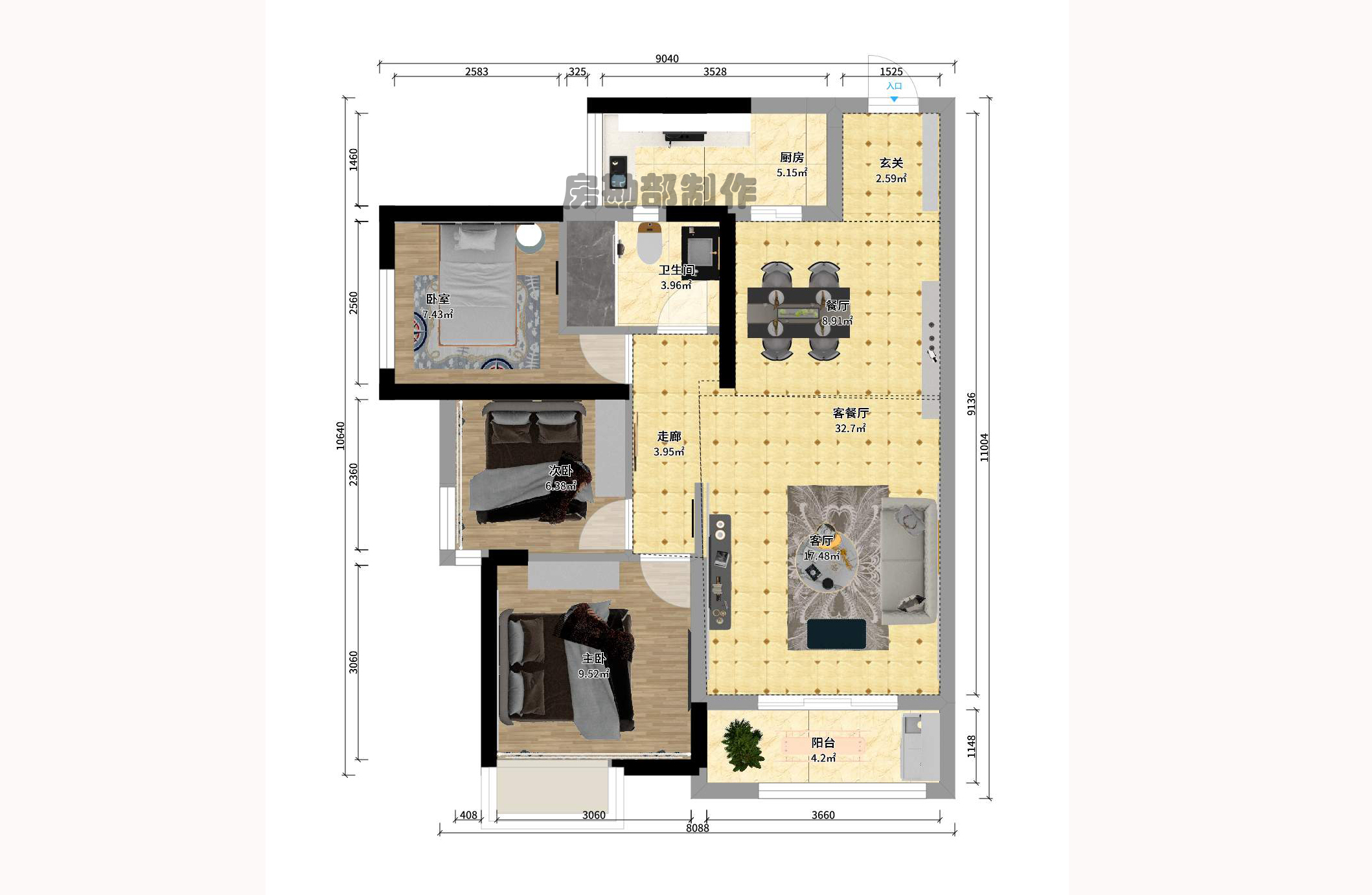 佳兆业君汇上品  3室2厅2卫    1800.0元/月 佳兆业君汇上品  3室2厅2卫    1800.0元/月户型图