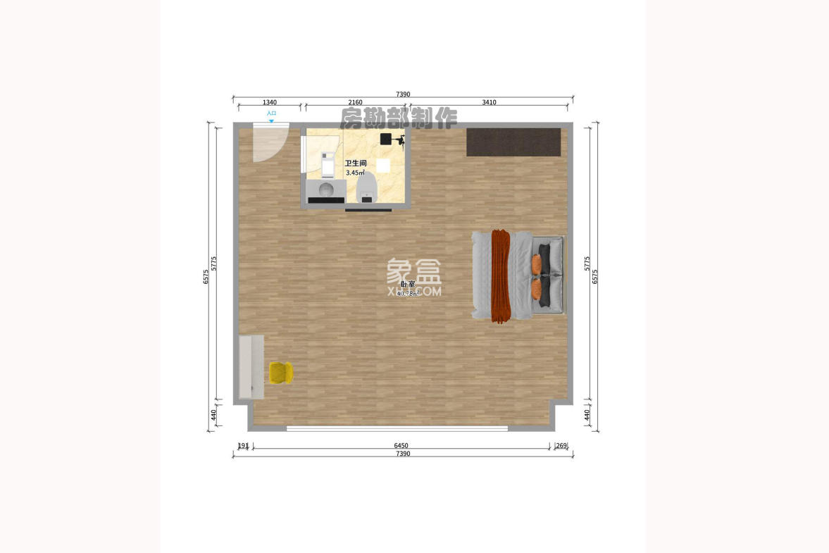 长远华樟名府 1室1厅1卫 1200.0元/月 长远华樟名府 1室1厅1卫 1200.0元/月户型图