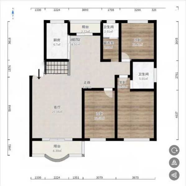 美林景园  6室2厅1卫    4300.0元/月室内图