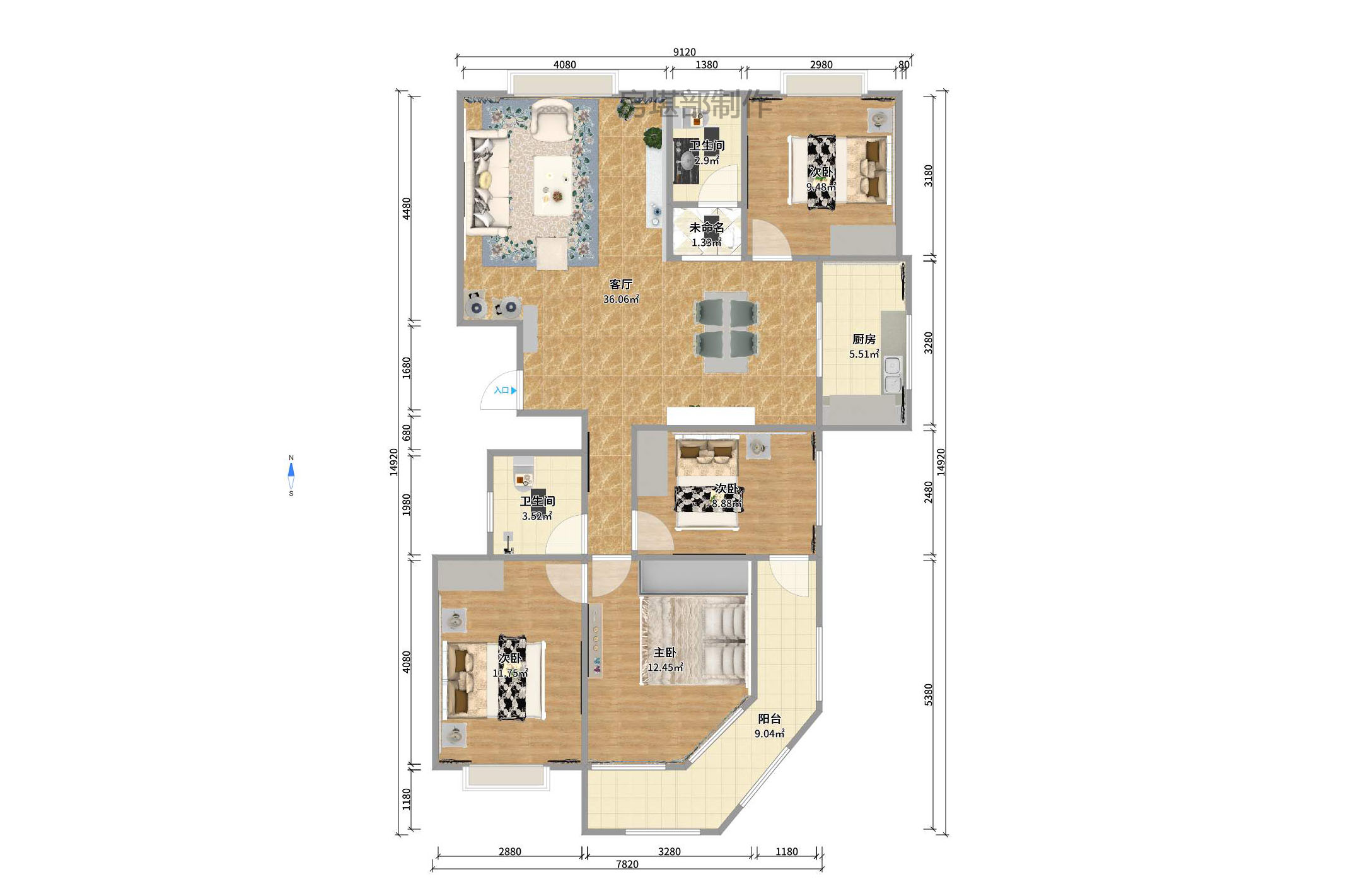 天泰馨园  4室2厅2卫    3000.0元/月 天泰馨园  4室2厅2卫    3000.0元/月户型图