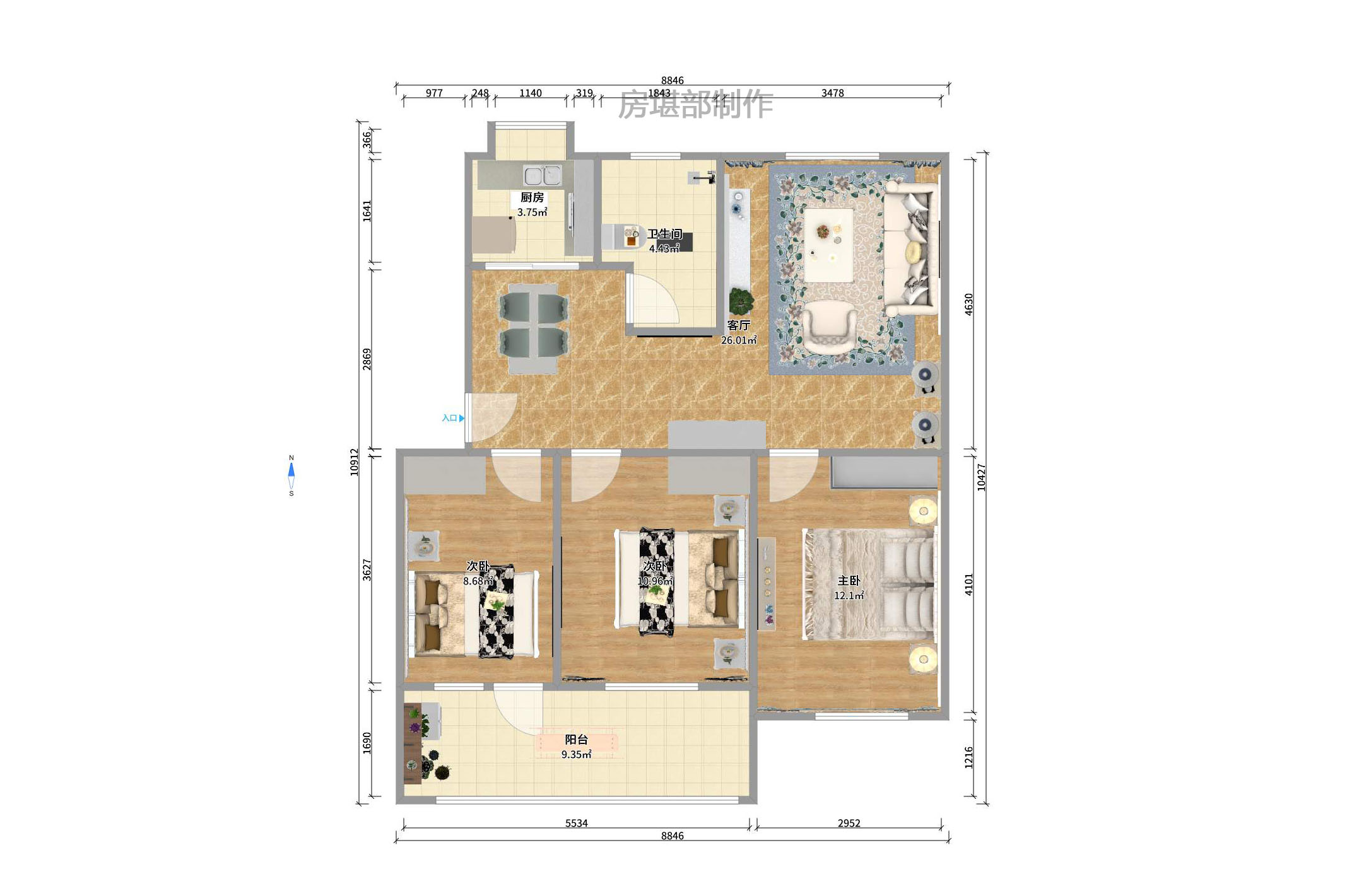 荷花园财政厅单位宿舍 荷花园财政厅单位宿舍室内图2