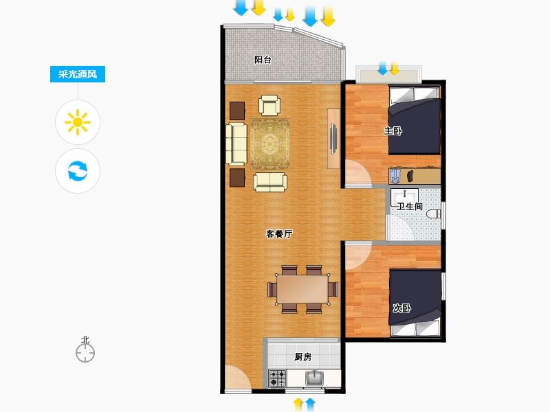 梓湖明珠  1室1厅1卫    36.0万户型图