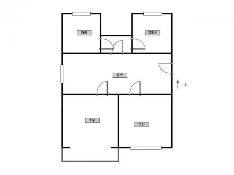 世纪新庄 2室2厅1卫 1500.0元/月 世纪新庄 2室2厅1卫 1500.0元/月户型图