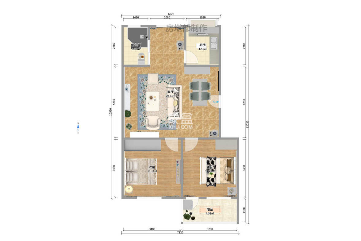鑫邮小区  2室2厅1卫    1700.0元/月 鑫邮小区  2室2厅1卫    1700.0元/月户型图