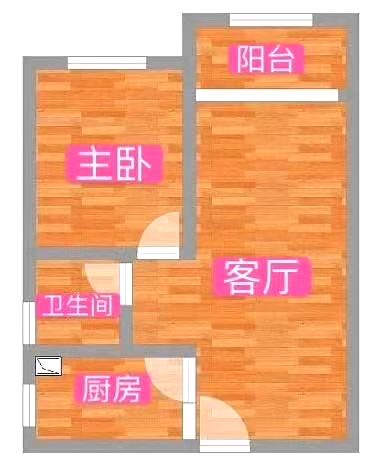 铭扬世家  3室1厅1卫   1400.00元/月户型图