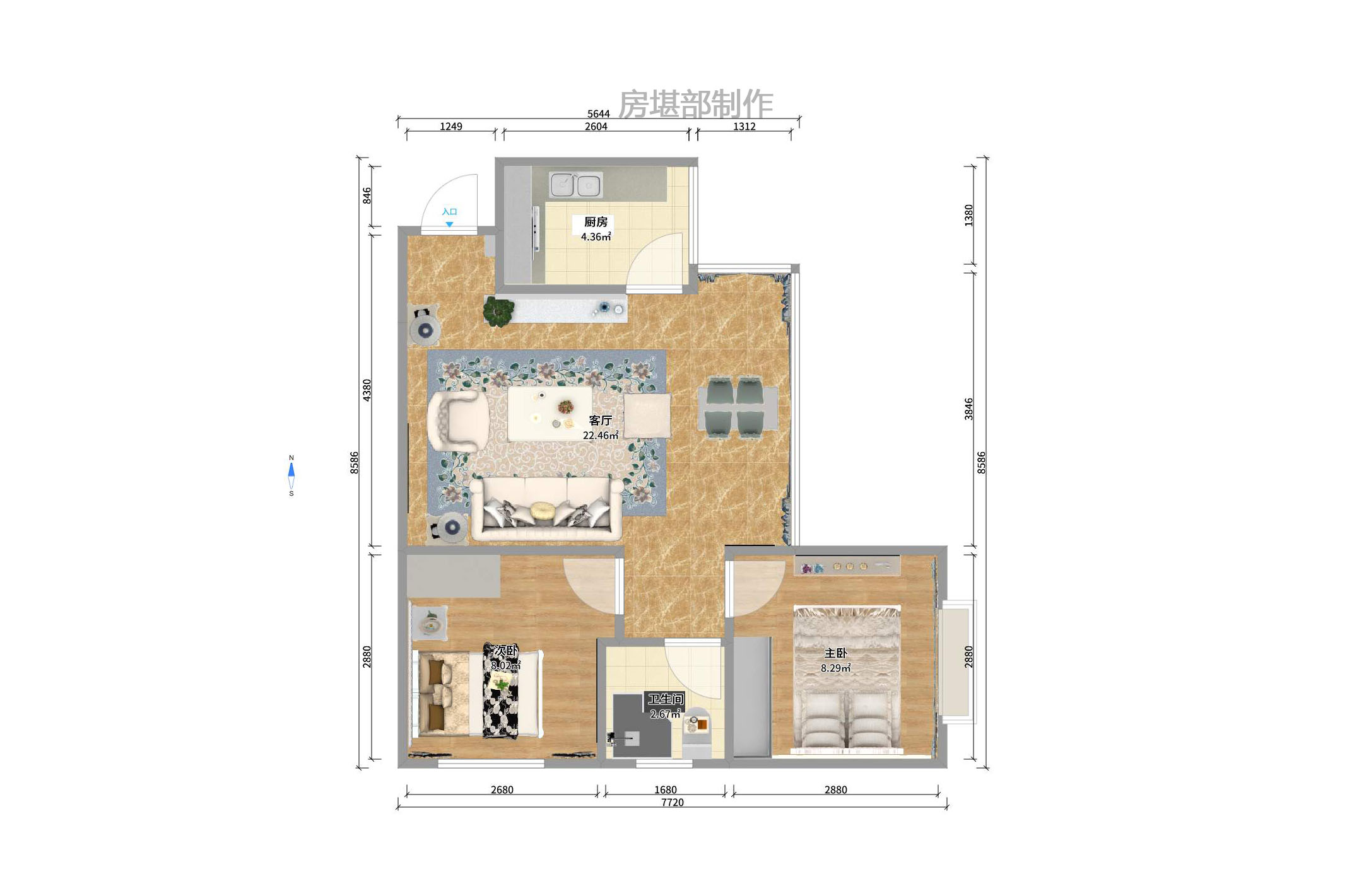 金麓西岸和苑 4室2厅2卫 2600.0元/月 金麓西岸和苑 4室2厅2卫 2600.0元/月户型图