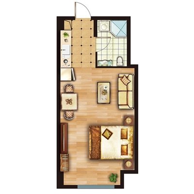 香格里拉 1室1厅1卫 1200.0元/月 香格里拉 1室1厅1卫 1200.0元/月户型图