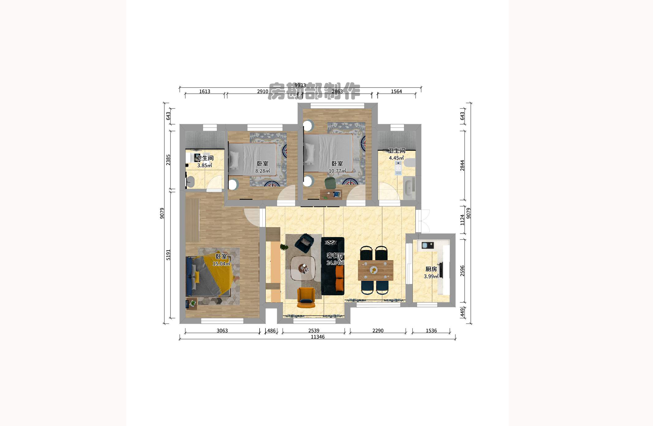 香樟兰亭(朗峰苑) 4室2厅2卫 2800.0元/月 香樟兰亭(朗峰苑) 4室2厅2卫 2800.0元/月户型图
