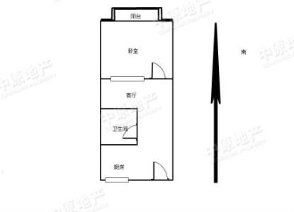 华侨大厦  1室1厅1卫    3000.0元/月户型图