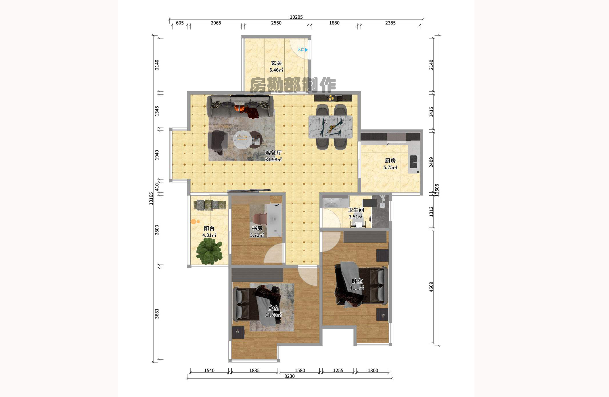 华天LOHO小镇 3室2厅1卫 1700.0元/月 华天LOHO小镇 3室2厅1卫 1700.0元/月户型图