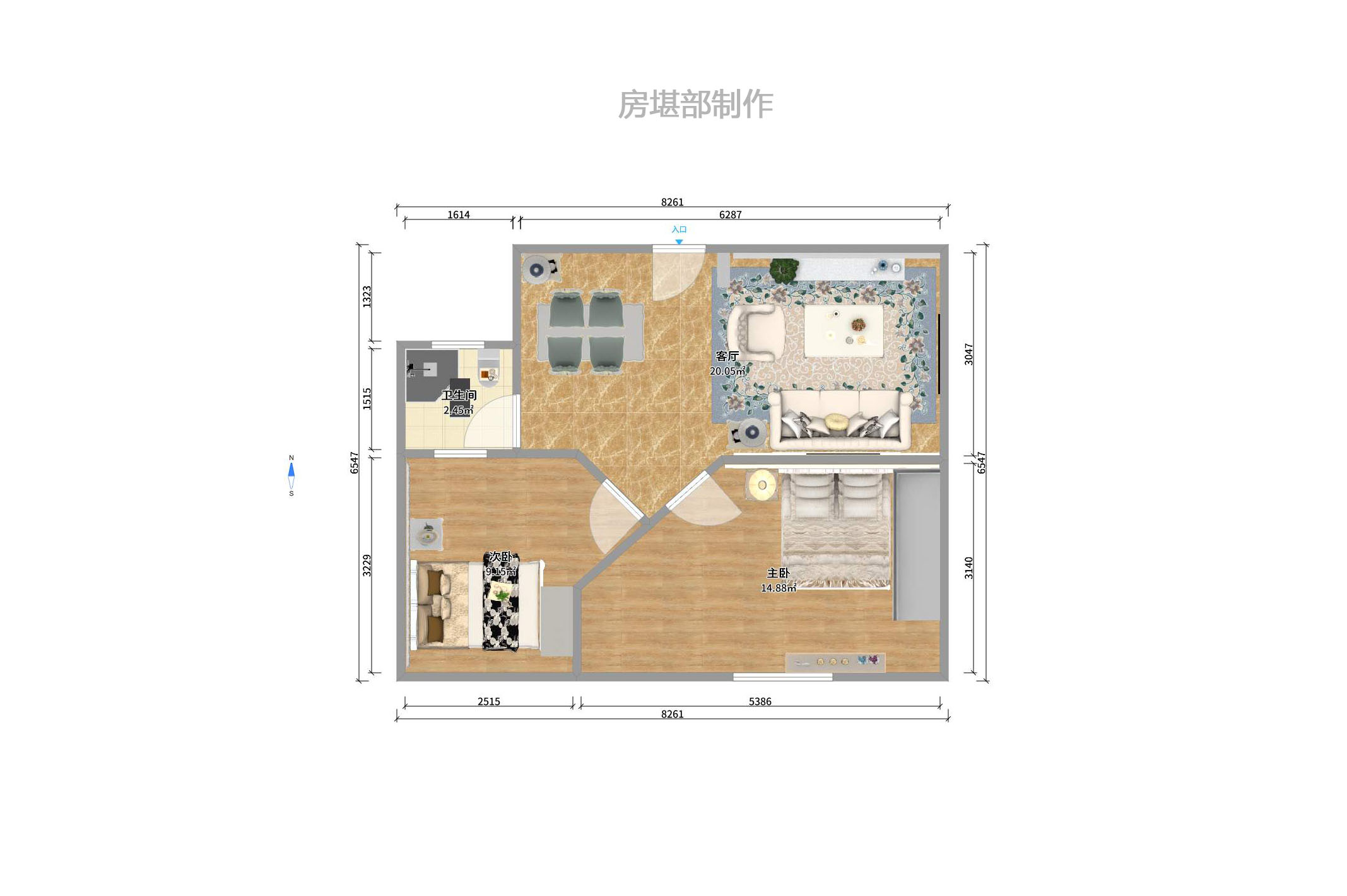 建鴻達(dá)現(xiàn)代公寓室內(nèi)圖2