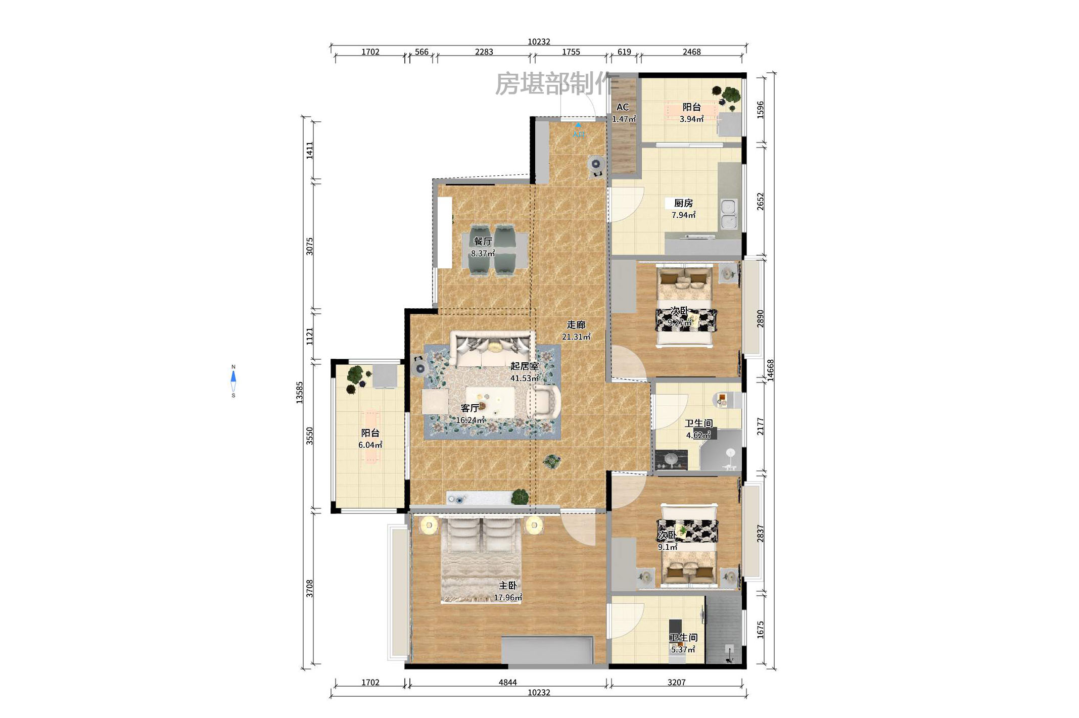 碧桂园威尼斯城  3室2厅2卫    2200.0元/月 碧桂园威尼斯城  3室2厅2卫    2200.0元/月户型图