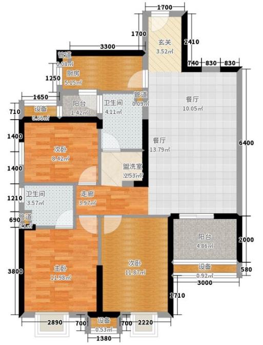 M国际  1室1厅1卫   25.00万户型图