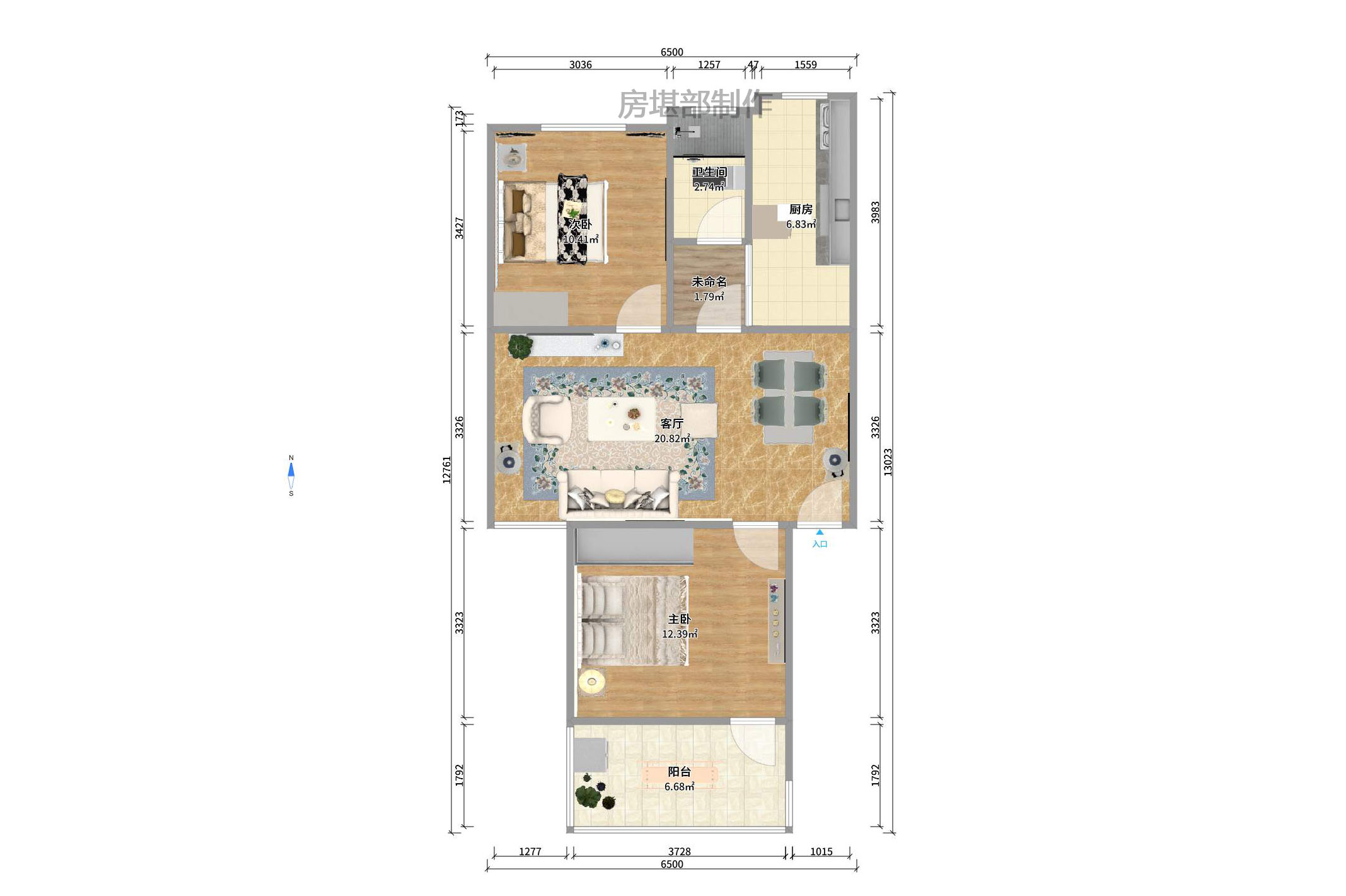 桂花路铁建宿舍室内图2