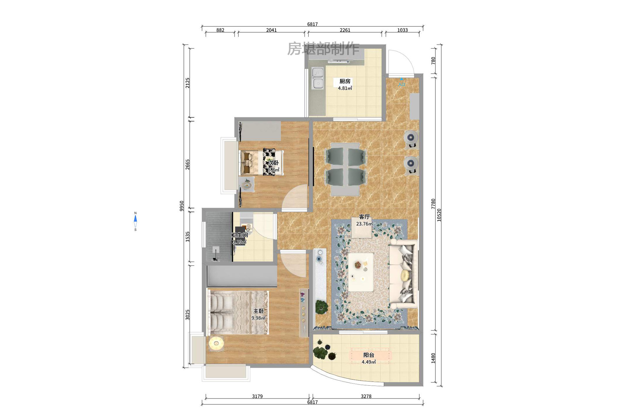 永祺西京  2室2厅1卫    2300.0元/月 永祺西京  2室2厅1卫    2300.0元/月户型图