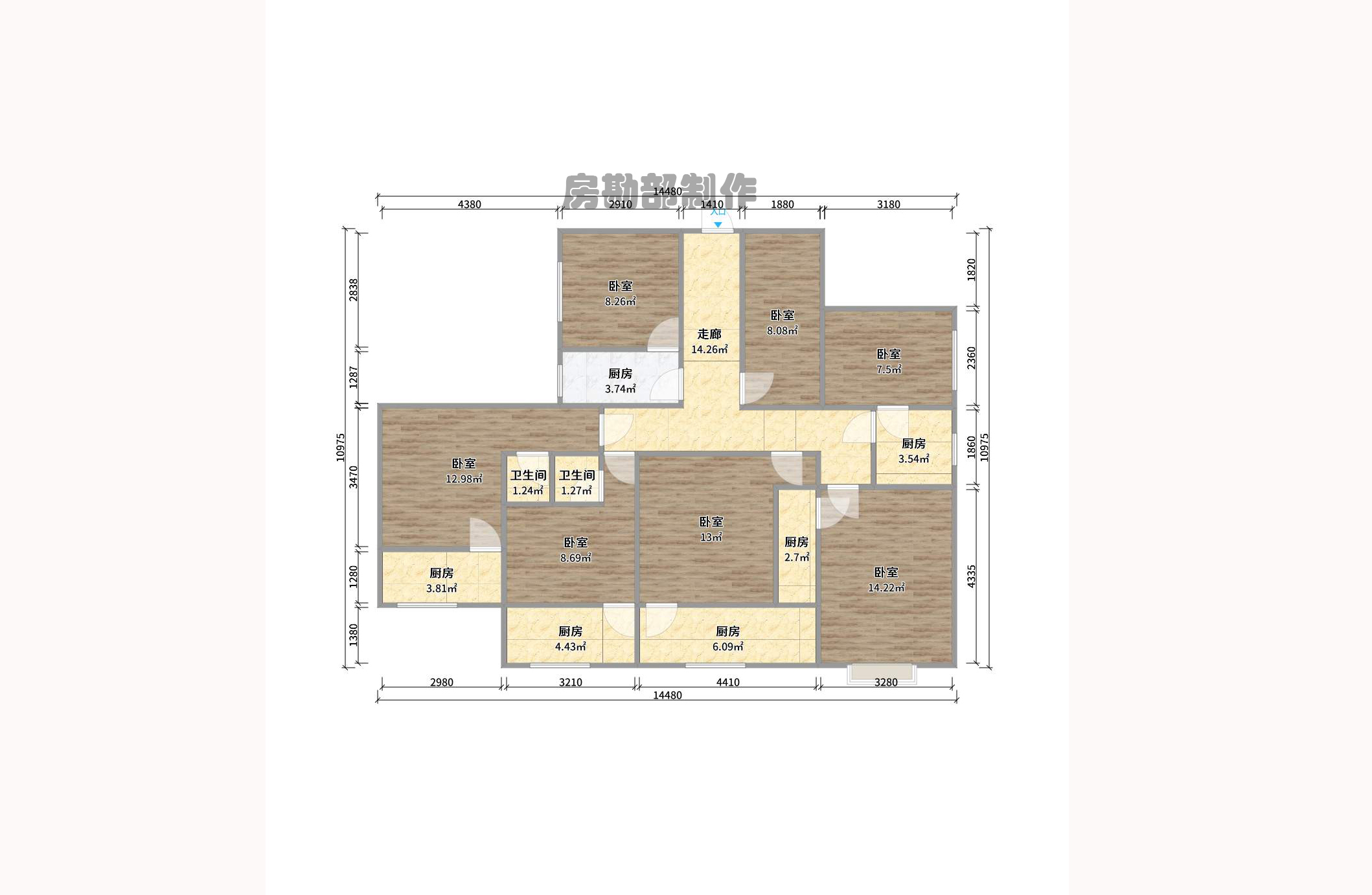 景江雅苑  4室2厅2卫   118.00万户型图