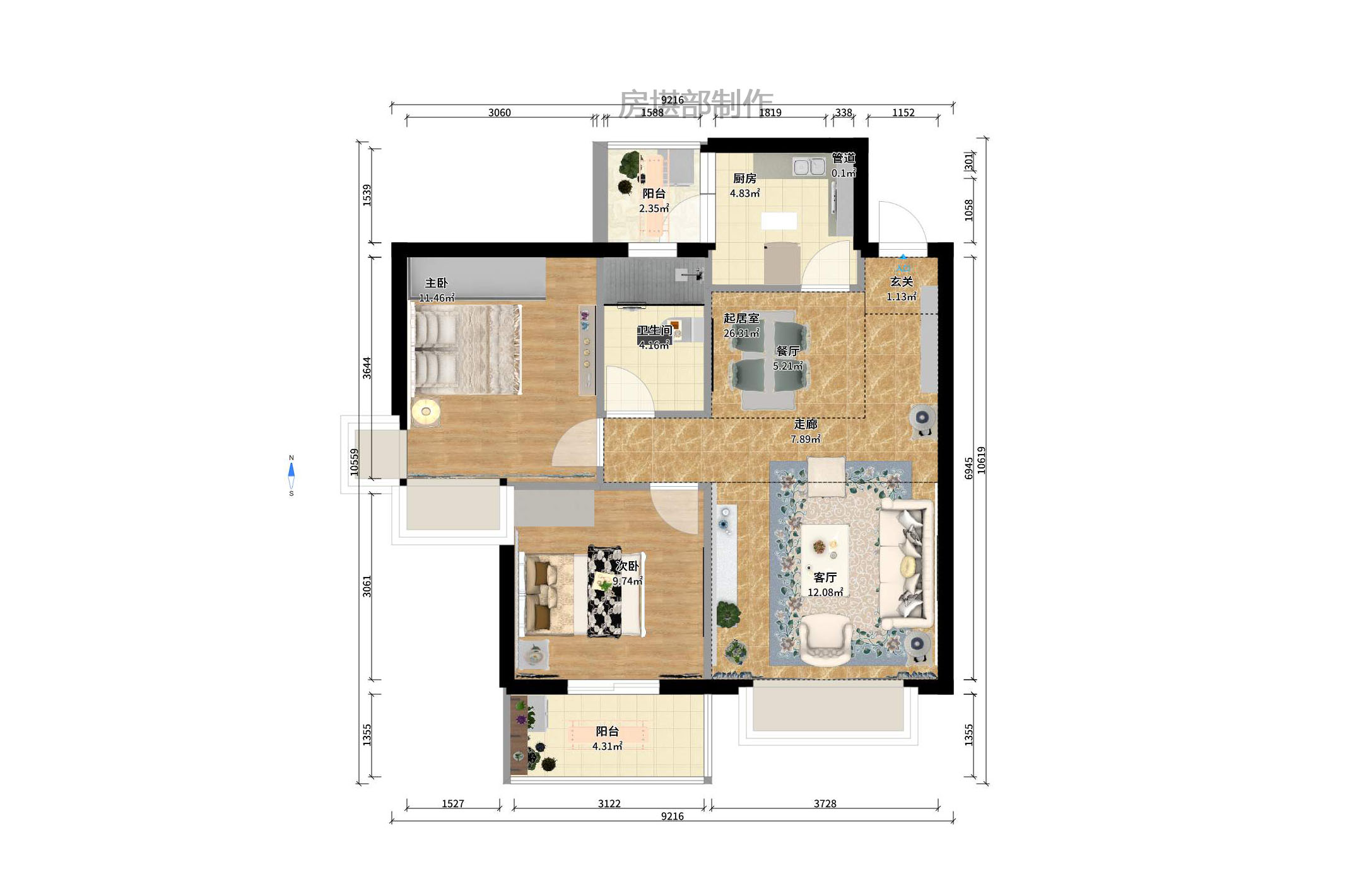英郡年华  2室2厅1卫    1800.0元/月 英郡年华  2室2厅1卫    1800.0元/月户型图