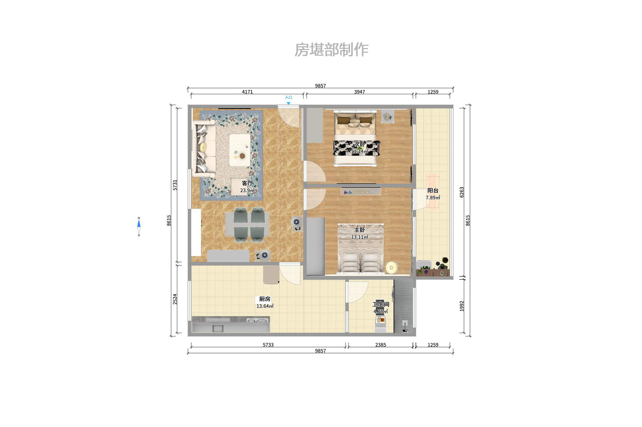 電信局宿舍室內(nèi)圖2
