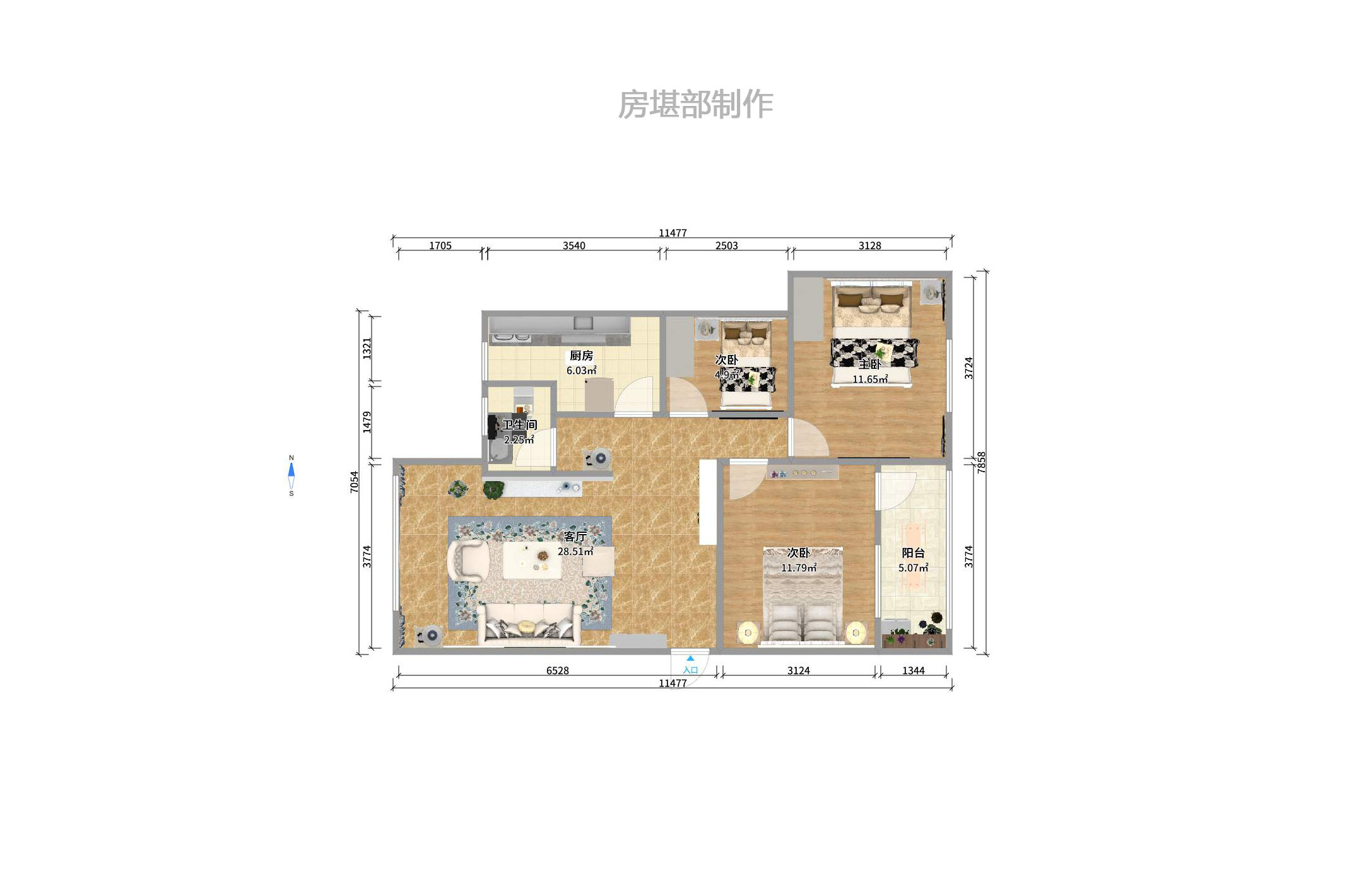 麻园湾001号芙蓉公寓室内图2