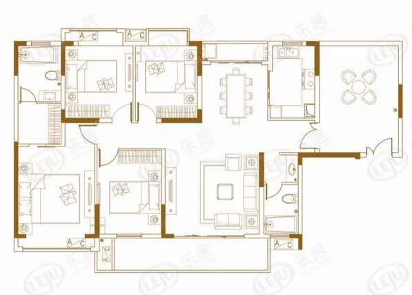 诚信家园  1室1厅1卫   400.00元/月户型图