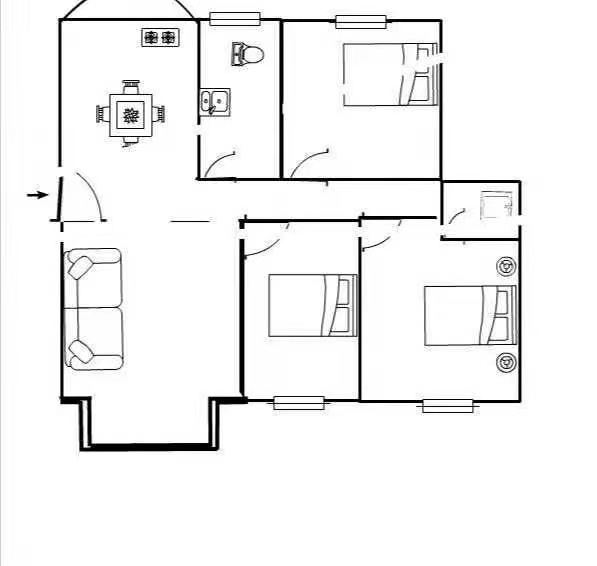 长青农贸综合市场 3室2厅2卫 68.8万 长青农贸综合市场 3室2厅2卫 68.8万户型图