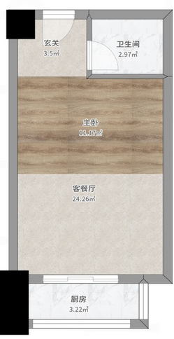 桂鑫汇金中心 1室1厅1卫 1700.0元/月 桂鑫汇金中心 1室1厅1卫 1700.0元/月户型图