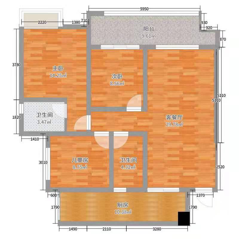 碧桂园  5室3厅4卫   508.00万小区图