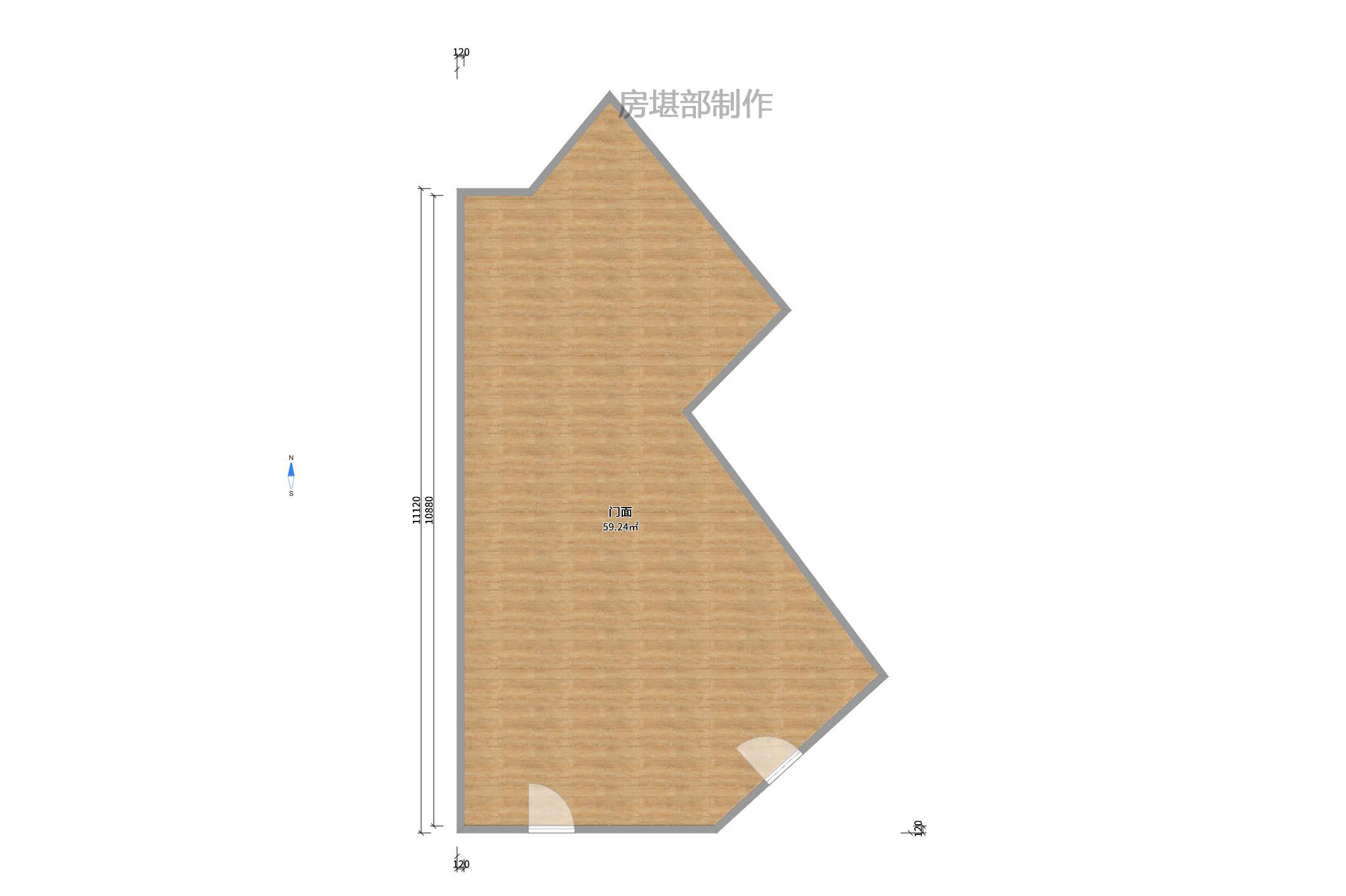 芙蓉万国城MOMA（卓越汇富苑）  4室2厅1卫   1800.00元/月户型图
